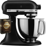 KitchenAid Artisan 5-Quart Tilt-Head Stand Mixer in Black Matte Bundle