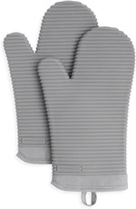 KITCHENAID Ribbed Soft Silicone Oven Mitt 2-Pack Set, 7.5