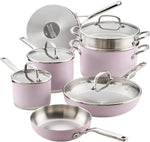KitchenAid Tri Ply Stainless Steel Cookware Set, 11-Piece Pots and Pans Set
