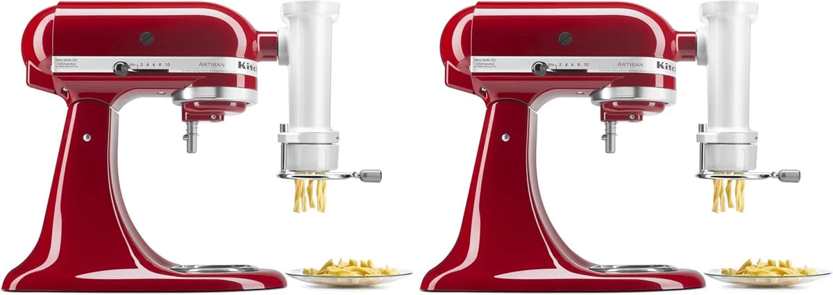 KitchenAid Ksmpexta Gourmet Pasta Press Attachment with 6 Interchangeable Pasta Plates,White,(Pack of 2)