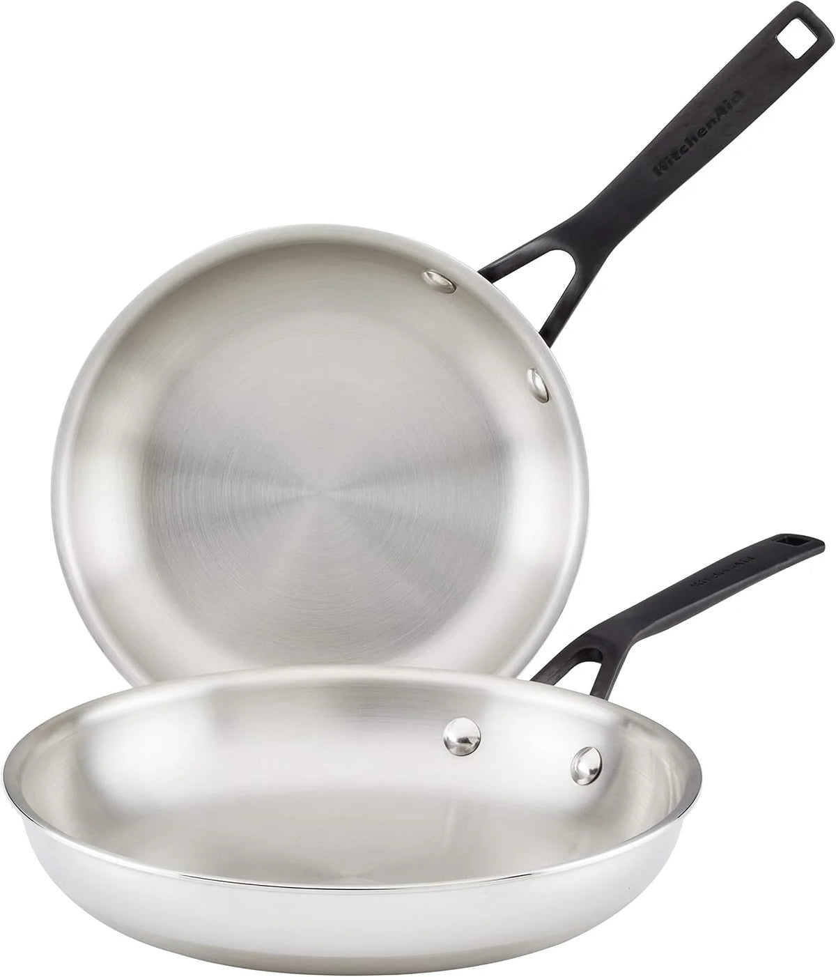 KitchenAid 5-Ply Clad Stainless Steel Induction Frying Pan Set, 2-Piece