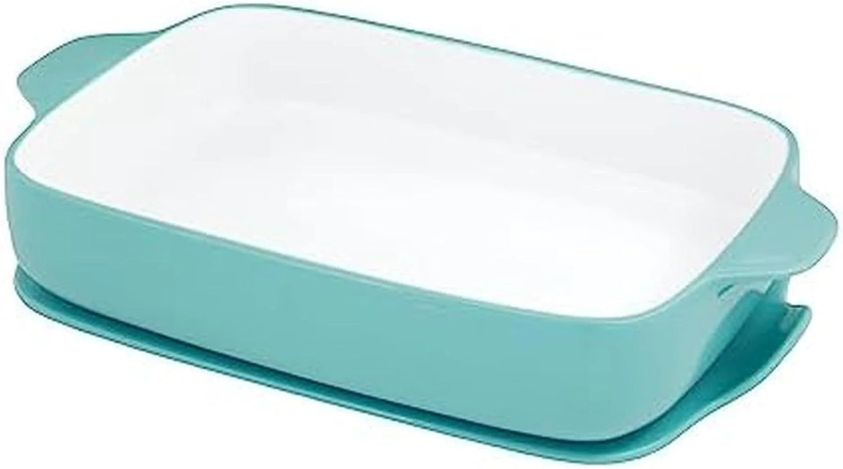 KitchenAid Vitrified Stoneware Rectangular Baker with Lid/Trivet, 4.5 Quart
