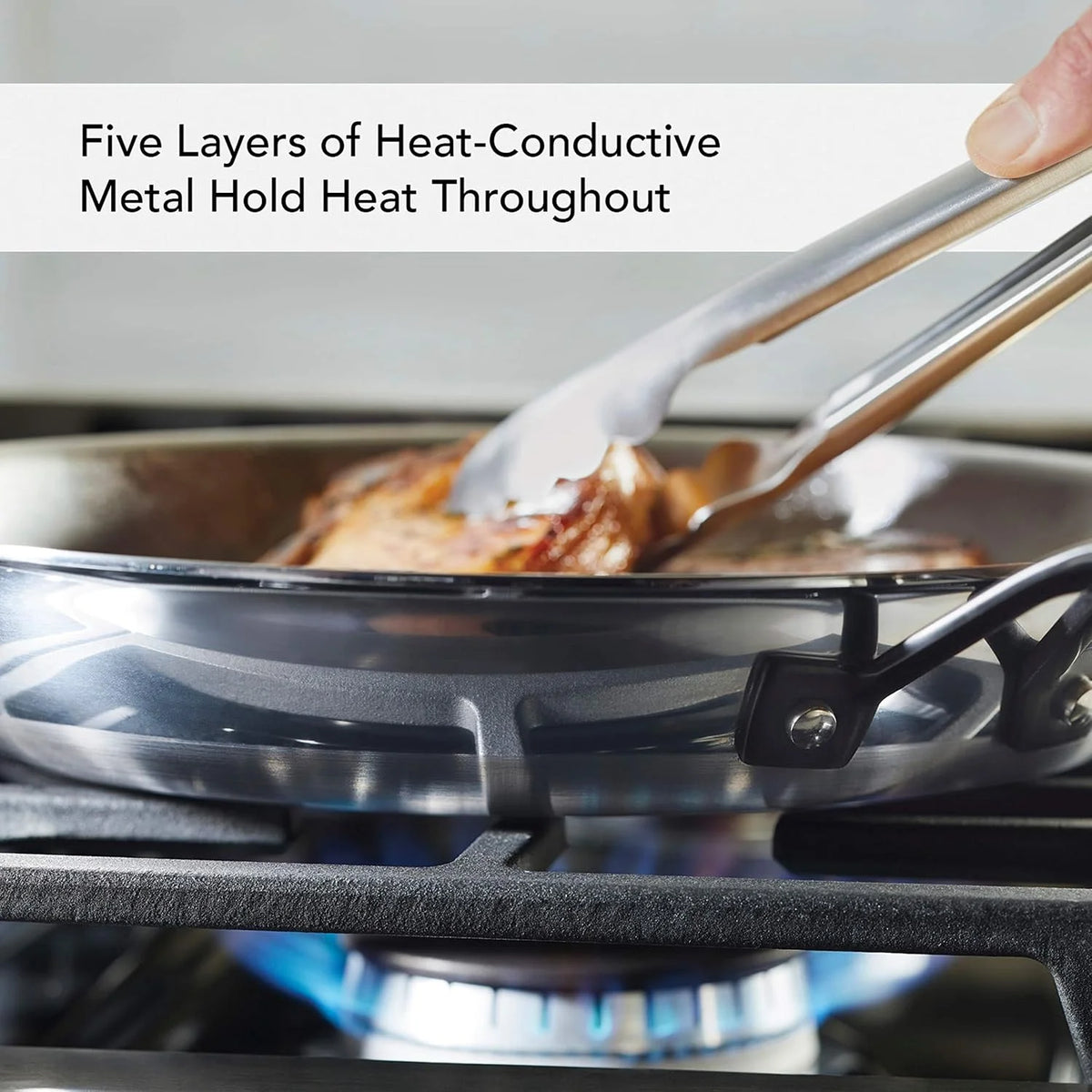 KitchenAid 5-Ply Clad Stainless Steel Induction Frying Pan Set, 2-Piece