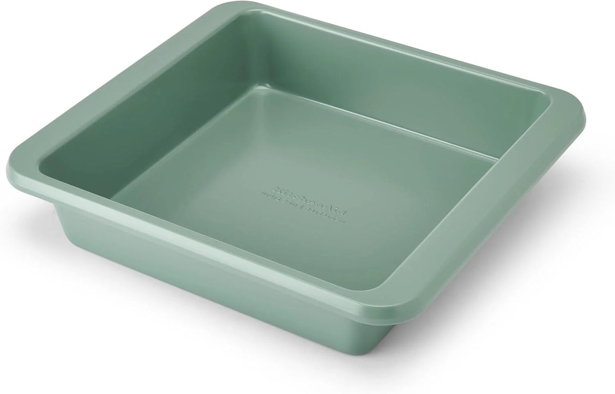 KitchenAid Nonstick Aluminized Steel Square Cake Pan, Dishwasher Safe, Cardamom, 9 Inch