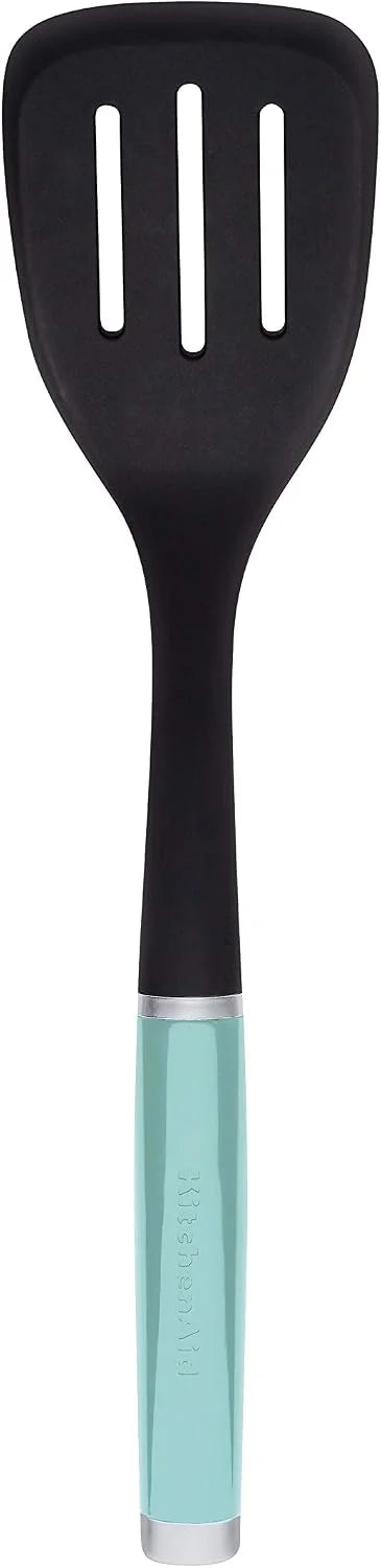 KitchenAid Classic Nylon Slotted Turner, 13.66-Inch, Aqua Sky